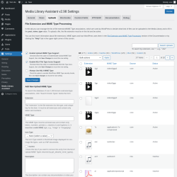 Page screenshot: Settings &rarr; Media Library Assistant &rarr; Uploads