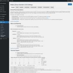 Page screenshot: Settings &rarr; Media Library Assistant