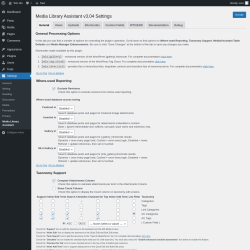 Page screenshot: Settings &rarr; Media Library Assistant