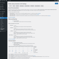 Page screenshot: Settings &rarr; Media Library Assistant