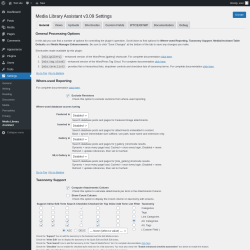 Page screenshot: Settings &rarr; Media Library Assistant