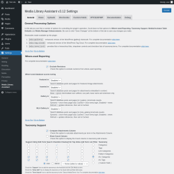 Page screenshot: Settings &rarr; Media Library Assistant