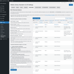 Page screenshot: Settings &rarr; Media Library Assistant &rarr; Shortcodes