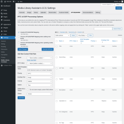 Page screenshot: Settings &rarr; Media Library Assistant &rarr; IPTC/EXIF/WP