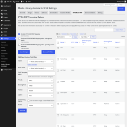 Page screenshot: Settings &rarr; Media Library Assistant &rarr; IPTC/EXIF/WP