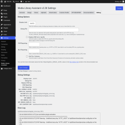 Page screenshot: Settings &rarr; Media Library Assistant &rarr; Debug