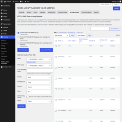 Page screenshot: Settings &rarr; Media Library Assistant &rarr; IPTC/EXIF/WP