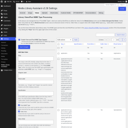 Page screenshot: Settings &rarr; Media Library Assistant &rarr; Views