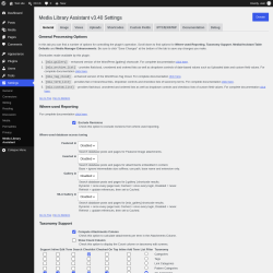 Page screenshot: Settings &rarr; Media Library Assistant