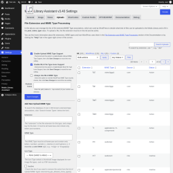 Page screenshot: Settings &rarr; Media Library Assistant &rarr; Uploads