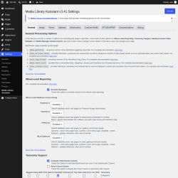 Page screenshot: Settings &rarr; Media Library Assistant