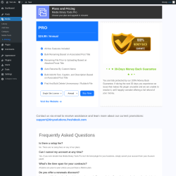 Page screenshot: Media &rarr;   Pricing