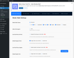 Page screenshot: Media &rarr; Media Tools