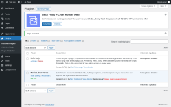 Page screenshot: Plugins &lsaquo; Test site &mdash; WordPress