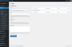 Page screenshot: Media &rarr; Groups
