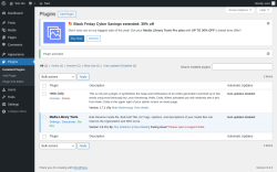 Page screenshot: Plugins &lsaquo; Test site &mdash; WordPress
