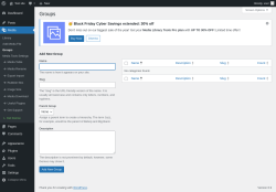 Page screenshot: Media &rarr; Groups