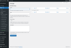 Page screenshot: Media &rarr; Groups