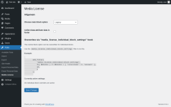 Page screenshot: Tools &rarr; Media License