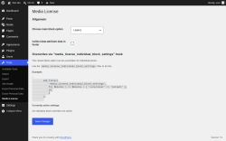 Page screenshot: Tools &rarr; Media License