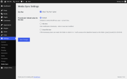 Page screenshot: Settings &rarr; Media Sync