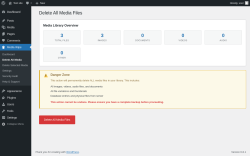 Page screenshot: Media Wipe → Delete All Media