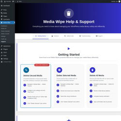 Page screenshot: Media Wipe → Support