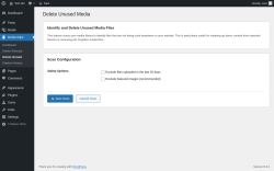 Page screenshot: Media Wipe → Delete Unused