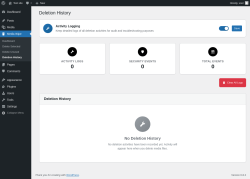 Page screenshot: Media Wipe → Deletion History