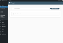 Page screenshot: Create Cards &rarr; Recommended Products