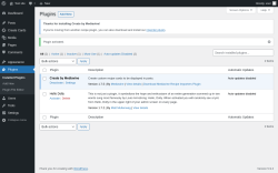 Page screenshot: Plugins &lsaquo; Test site &mdash; WordPress