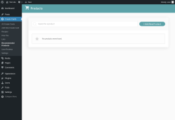 Page screenshot: Create Cards → Recommended Products