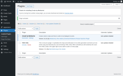 Page screenshot: Plugins ‹ Test site — WordPress