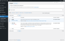 Page screenshot: Plugins ‹ Test site — WordPress