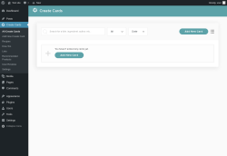 Page screenshot: Create Cards