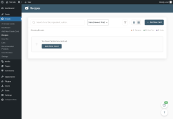 Page screenshot: Create &rarr; Recipes