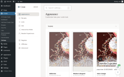 Page screenshot: Create &rarr; Settings