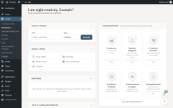 Page screenshot: Create &rarr; Dashboard