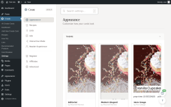 Page screenshot: Create &rarr; Settings