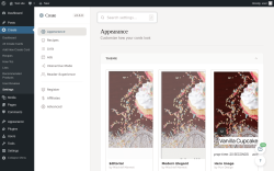 Page screenshot: Create &rarr; Settings