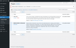 Page screenshot: Plugins ‹ Test site — WordPress