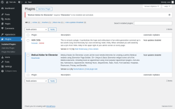 Page screenshot: Plugins ‹ Test site — WordPress