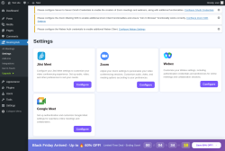 Page screenshot: MeetingHub → Settings