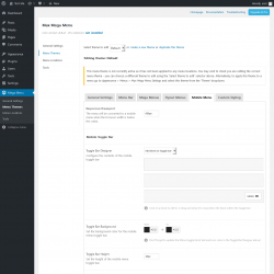 Page screenshot: Mega Menu &rarr; Menu Themes &rarr; Mobile Menu