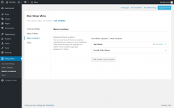 Page screenshot: Mega Menu &rarr; Menu Locations