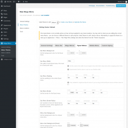 Page screenshot: Mega Menu &rarr; Menu Themes &rarr; Flyout Menus