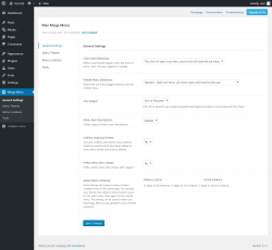 Page screenshot: Mega Menu
