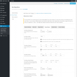 Page screenshot: Mega Menu &rarr; Menu Themes &rarr; Flyout Menus