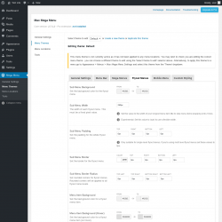 Page screenshot: Mega Menu &rarr; Menu Themes &rarr; Flyout Menus