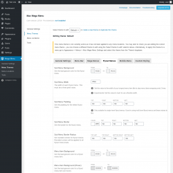 Page screenshot: Mega Menu &rarr; Menu Themes &rarr; Flyout Menus